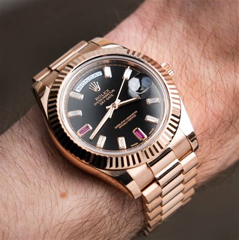 rolex day date 2 rose gold ruby dial